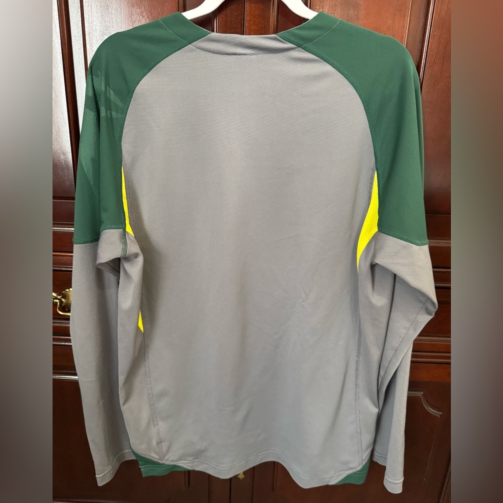 Nike Oregon Duck Long-Sleeve Dri-Fit Gray Shirt, Mens Large - Picture 2 of 4